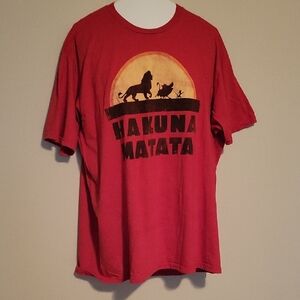 Disney Red Short Sleeve Tee with Graphic Design